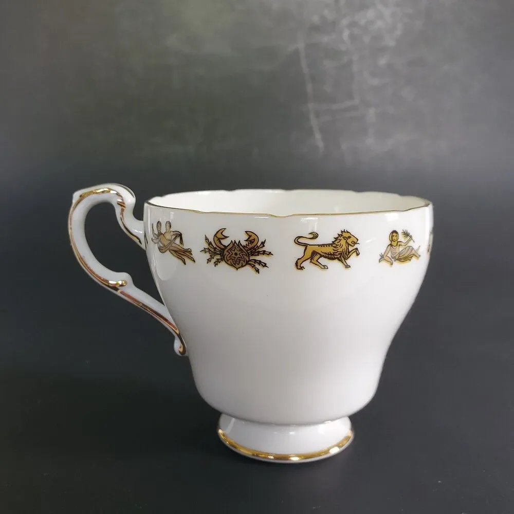 Capricorn 12/22-1/20 Teacup Saucer Astrology Zodiac Sign Regal Bone China Englan